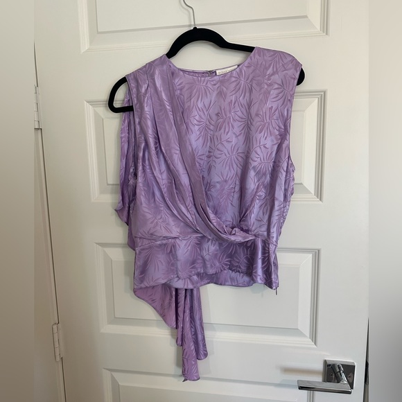NWT Ronny Kobo Patricia Silk-Blend Top - Picture 3 of 8